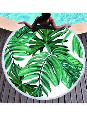 Leaf Round Beach Towel